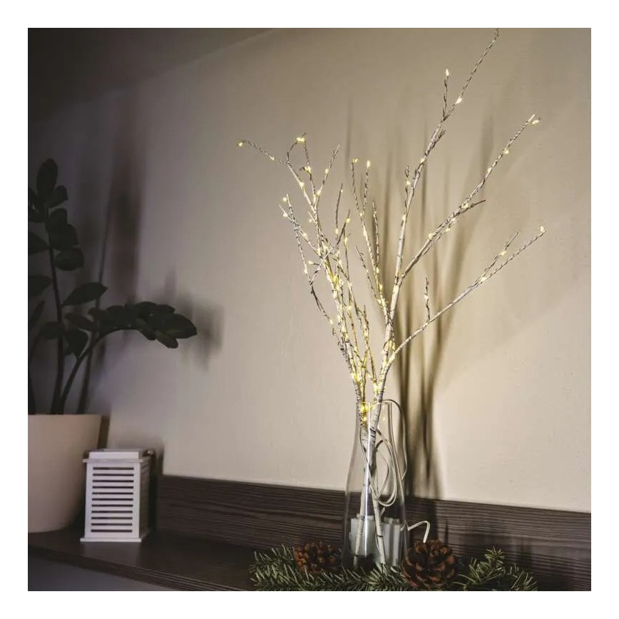 LED udendørs juledekoration 100xLED/3xAA varm hvid IP44