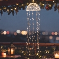 LED udendørs juledekoration 160xLED/230V Ø 27 cm IP44 varm hvid