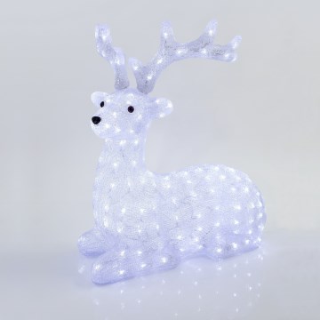 LED udendørs juledekoration 200xLED/6W/230V IP44 kold hvid rensdyr