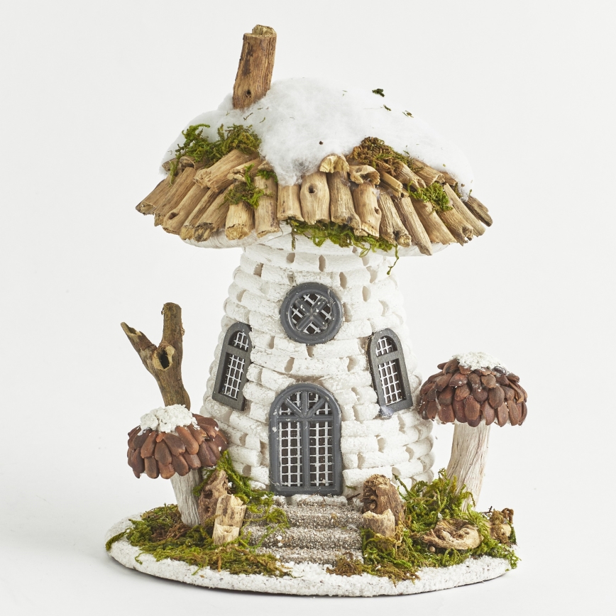 LED udendørs juledekoration 4xLED/2xAA IP44 husformet