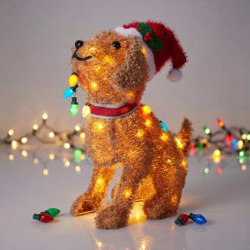 LED udendørs juledekoration 70xLED/230V 55 cm IP44 hund
