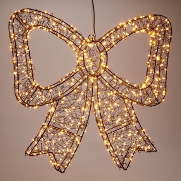 LED udendørs juledekoration 720xLED/6W/230V 46 cm IP44 varm hvid sløjfe/sort
