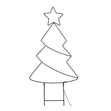 LED udendørs juledekoration 85xLED/3xAA IP44 varm hvid juletræ