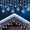LED udendørs julegardin 224 LED 3,5 x 0,75 m IP44 kold hvid