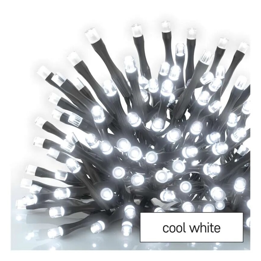 LED Udendørs julelyskæde 100xLED/2,5x0,9m IP44 kold hvid