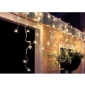 LED udendørs julelysgardin 120xLED/8 funktioner 9m IP44 varmhvid