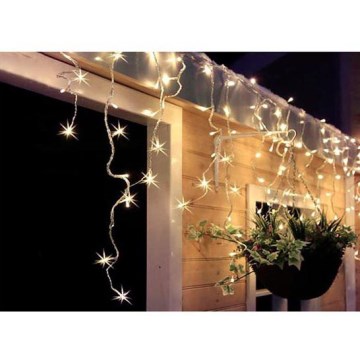 LED udendørs julelysgardin 120xLED/8 funktioner 9m IP44 varmhvid