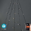 LED udendørs julelysgardin 200 x LED / 8 funktioner 5 x 4 m IP65 Wi‑Fi Tuya-kompatibel varm til kold hvid