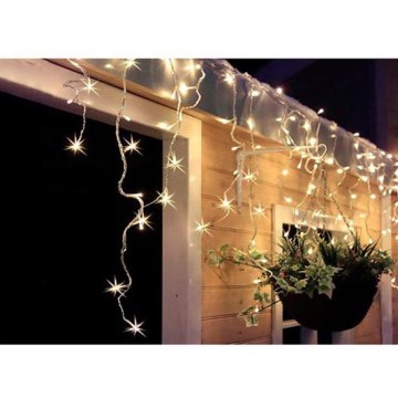 LED udendørs julelysgardin 360xLED/8 funktioner 15m IP44 varm hvid