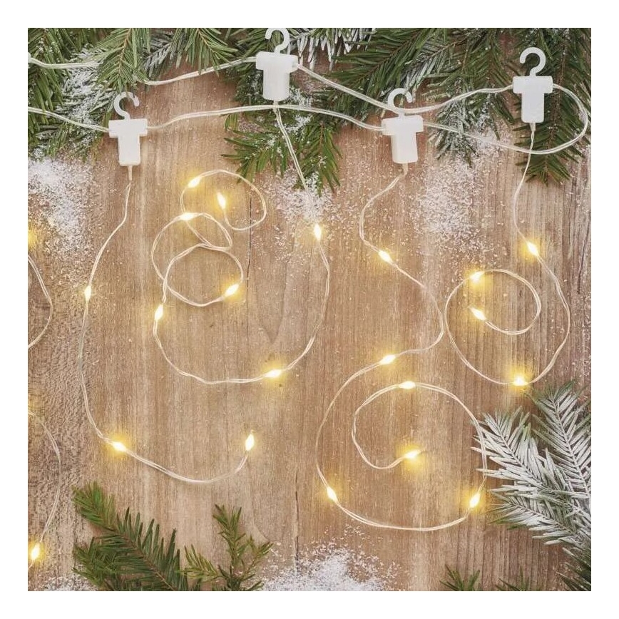LED Udendørs julelyskæde 100xLED/8 funktioner 7,9x0,7m IP44 varm hvid