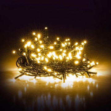 LED Udendørs julelyskæde 1000xLED 105m varm hvid IP44