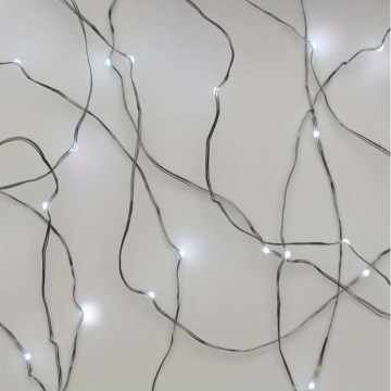 LED udendørs julelyskæde 100xLED/15m IP44 kold hvid