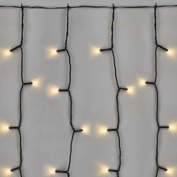 LED udendørs julelyskæde 100xLED/1x2m IP44 varm hvid