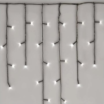 LED Udendørs julelyskæde 100xLED/2,5x0,9m IP44 kold hvid