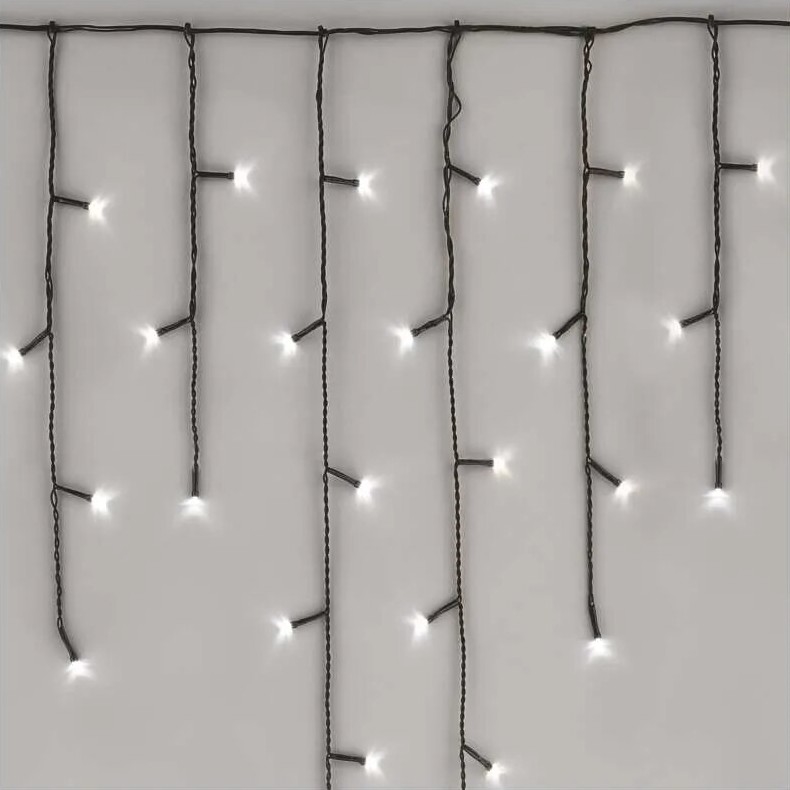 LED Udendørs julelyskæde 100xLED/2,5x0,9m IP44 kold hvid