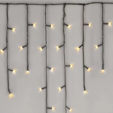 LED Udendørs julelyskæde 100xLED/2,5x0,9m IP44 varm hvid