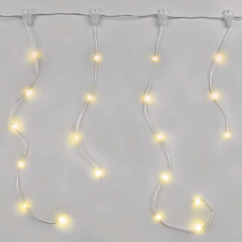 LED Udendørs julelyskæde 100xLED/8 funktioner 7,9x0,7m IP44 varm hvid