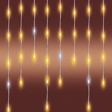 LED udendørs julelyskæde 1200xLED/230V 25x0,56 m IP44 varm hvid/kold hvid