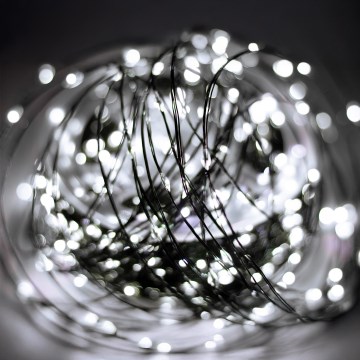 LED udendørs julelyskæde 1500xLED/230V 8 funktioner 153 m IP44 kold hvid + fjernbetjening