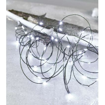 LED udendørs julelyskæde 150xLED/20m IP44 kold hvid
