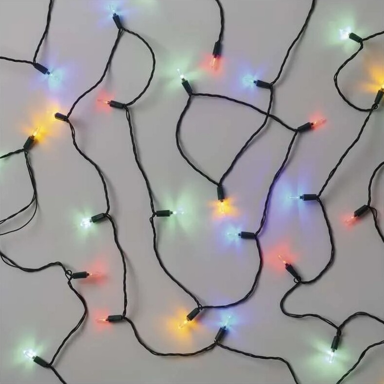 LED Udendørs julelyskæde 150xLED/27,35m IP44 multifarvet