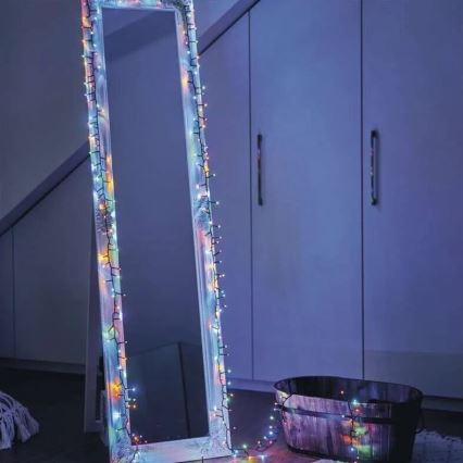 LED udendørs julelyskæde 150xLED/27,35m IP44 multifarvet