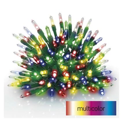 LED udendørs julelyskæde 150xLED/27,35m IP44 multifarvet