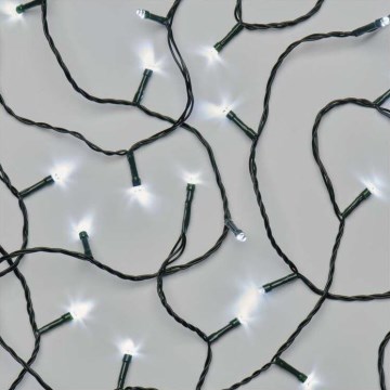 LED udendørs julelyskæde 180 LED / 8 lysindstillinger 23 m IP44 kold hvid