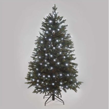 LED udendørs julelyskæde 180 LED / 8 lysindstillinger 23 m IP44 kold hvid