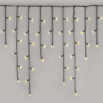 LED udendørs julelyskæde 200 LED/8 indstillinger 8,6m IP44 varm hvid