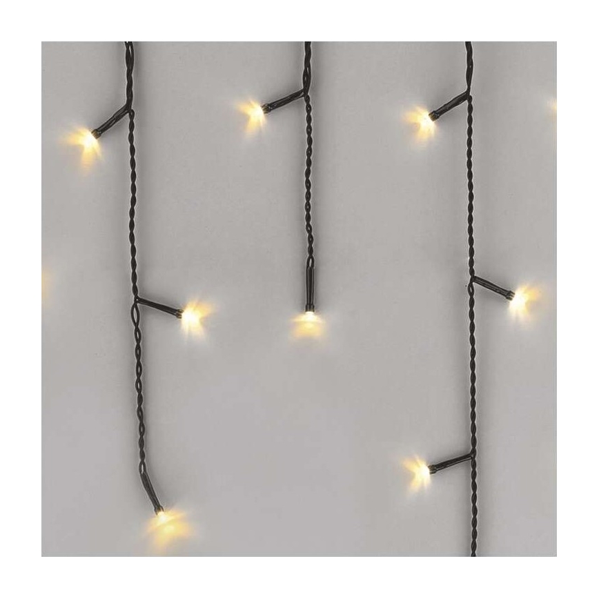 LED udendørs julelyskæde 200 LED/8 indstillinger 8,6m IP44 varm hvid