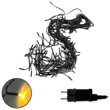 LED udendørs julelyskæde 200xLED/230V 7,6 m IP44 sort