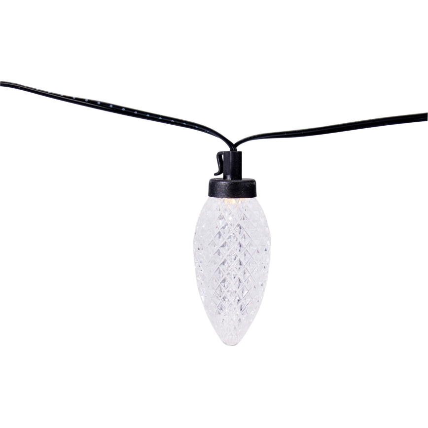 LED udendørs julelyskæde 20xLED/230V 14,5 m IP44 varmhvid