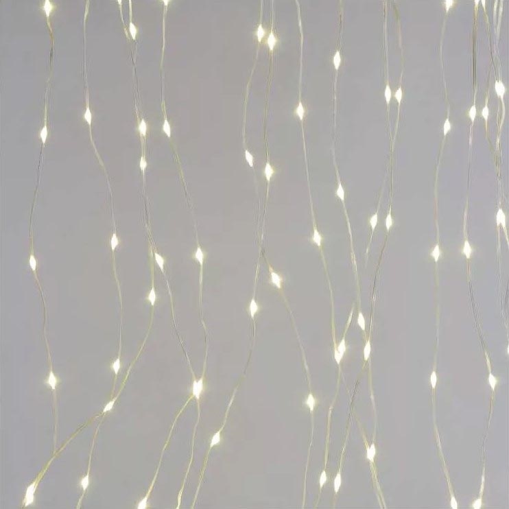 LED udendørs julelyskæde 240 LED/8 funktioner 6,7 m IP44 varm hvid