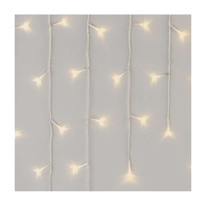 LED udendørs julelyskæde 300xLED/8 funktioner 10m IP44 varm hvid + fjernbetjening