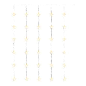 LED udendørs julelyskæde 30xLED/3,9m IP44 stjerner