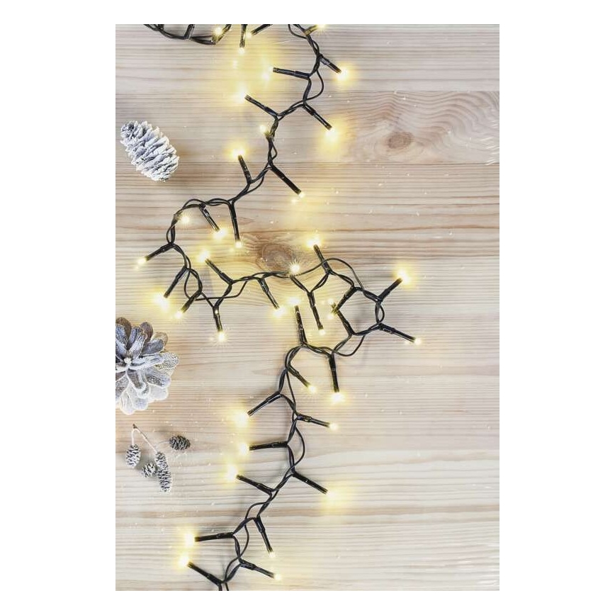 LED udendørs julelyskæde 400xLED/13m IP44 varm hvid
