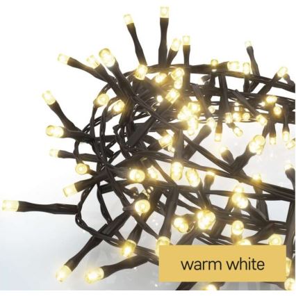 LED udendørs julelyskæde 400xLED/13m IP44 varm hvid