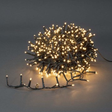 LED udendørs julelyskæde 400xLED/7 funktioner 11m IP44 varm hvid