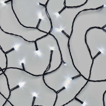 LED udendørs julelyskæde 40xLED/3xAA 3,3m IP44 kølig hvid