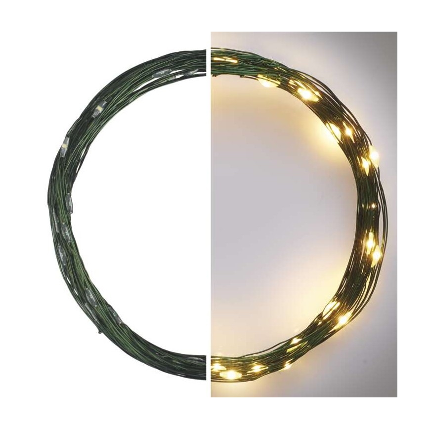 LED udendørs julelyskæde 40xLED/9m IP44 varm hvid