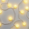 LED udendørs julelyskæde 40xLED/9m IP44 varmhvid