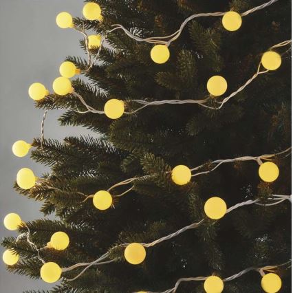 LED udendørs julelyskæde 40xLED/9m IP44 varmhvid