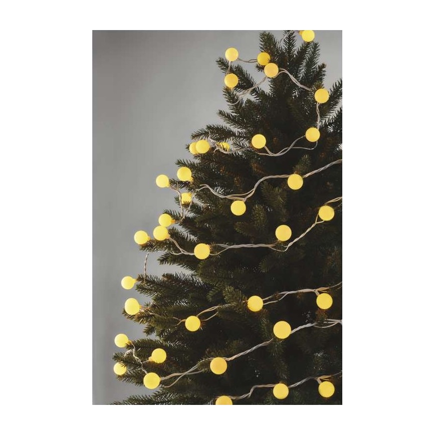 LED udendørs julelyskæde 40xLED/9m IP44 varmhvid