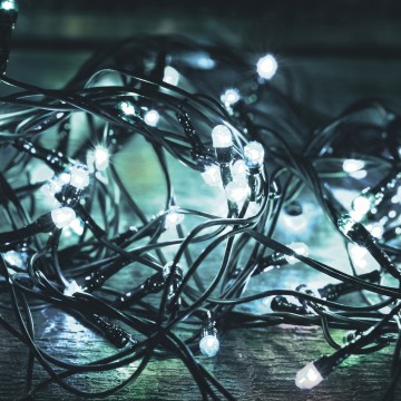 LED udendørs julelyskæde 500xLED/230V 8 funktioner 40 m IP44 kold hvid