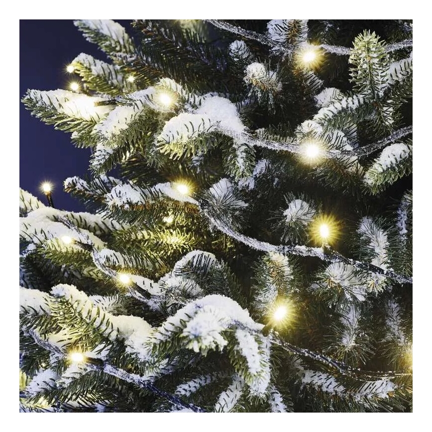 LED udendørs julelyskæde 50xLED/5m IP44 varm hvid