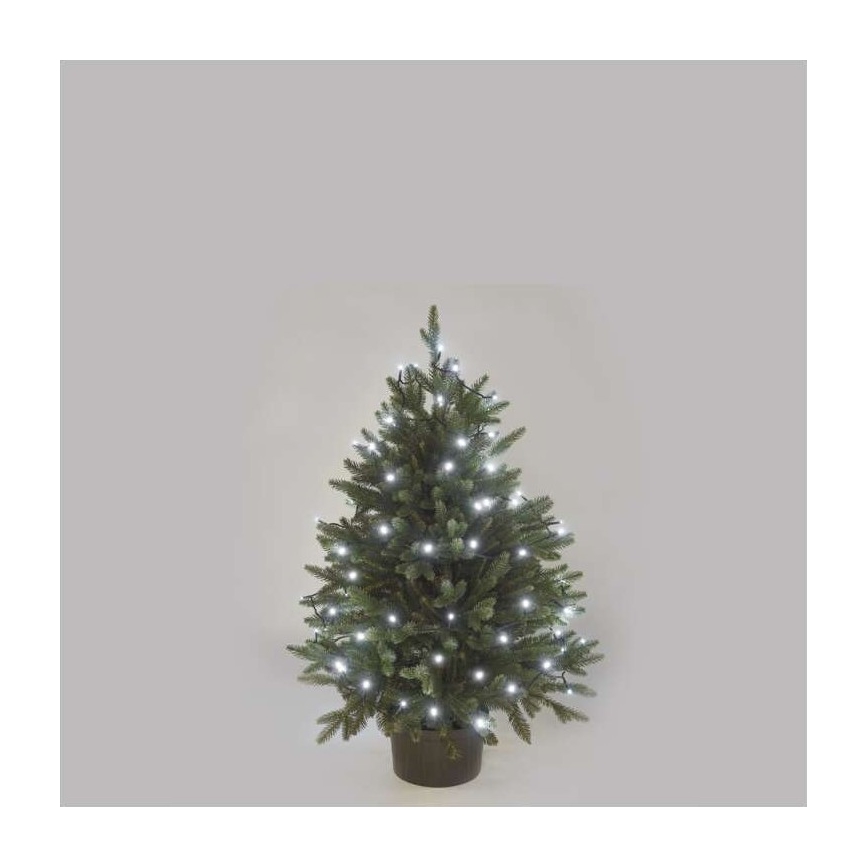 LED udendørs julelyskæde 80xLED/13m IP44 kold hvid