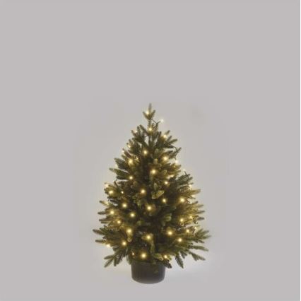 LED udendørs julelyskæde 80xLED/3xAA 6,1m IP44 varm hvid