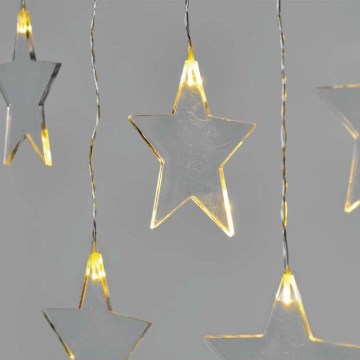 LED udendørs julelyskæde 8xLED/5,84m IP44 stjerner