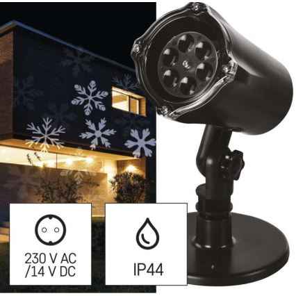 LED udendørs juleprojektor LED/3,6W/230V IP44 kold hvid